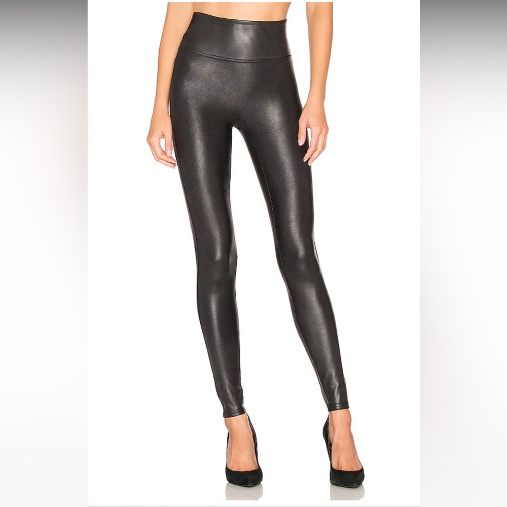 SPANX Faux Leather Black Leggings
